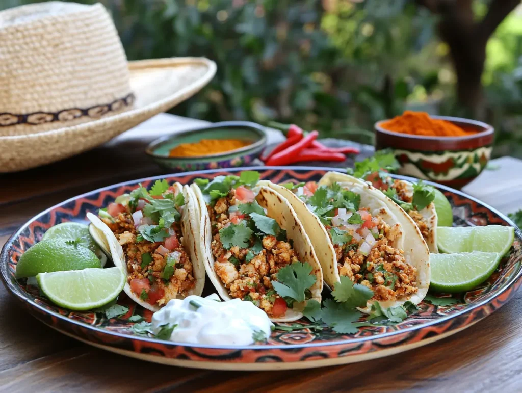 Chicken Keema Indian Ground Beef Tacos