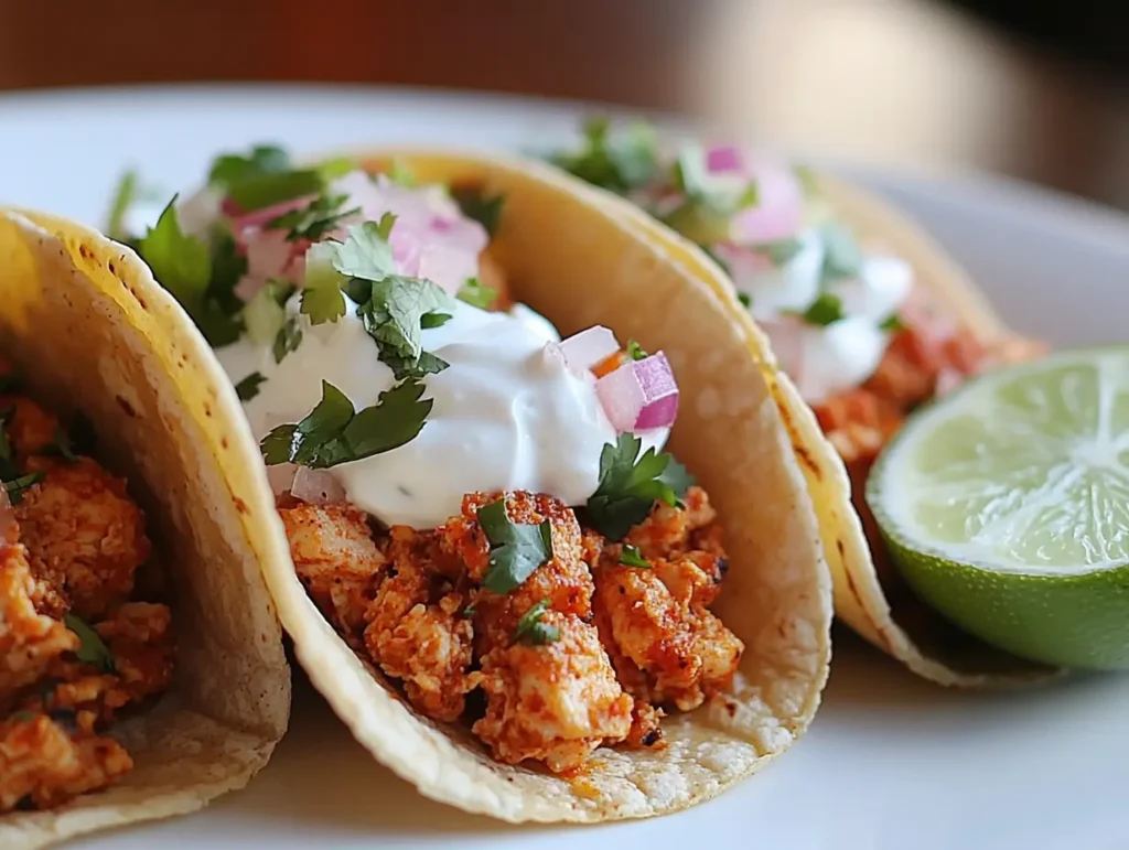 Chicken Keema Indian Ground Beef Tacos