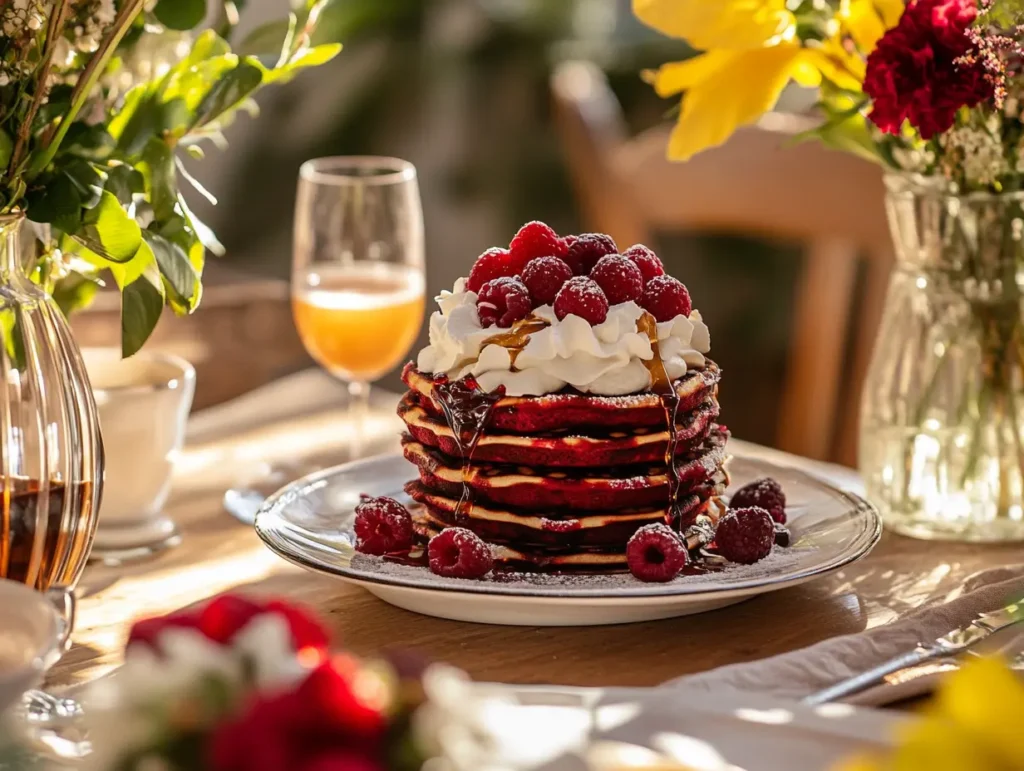 red velvet waffles