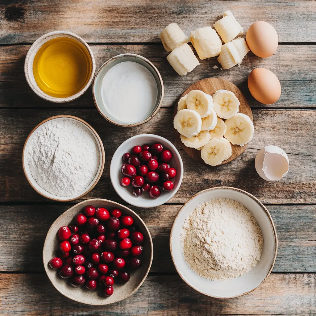 Healthy Cranberry Banana Bread recipe