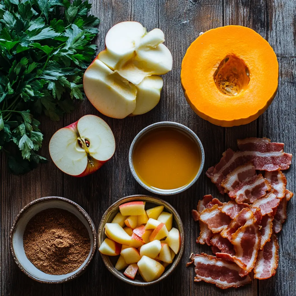 apple pumpkin bacon soup​