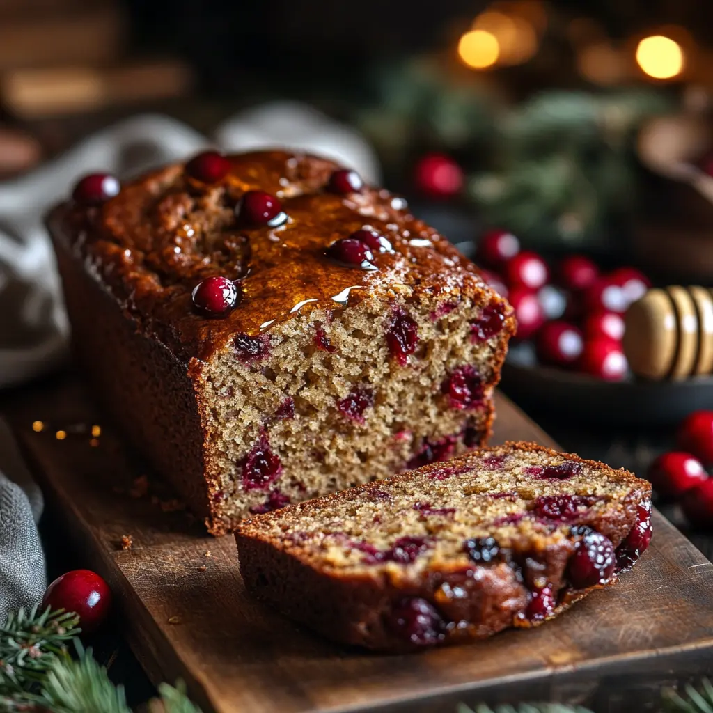 Healthy Cranberry Banana Bread recipe
