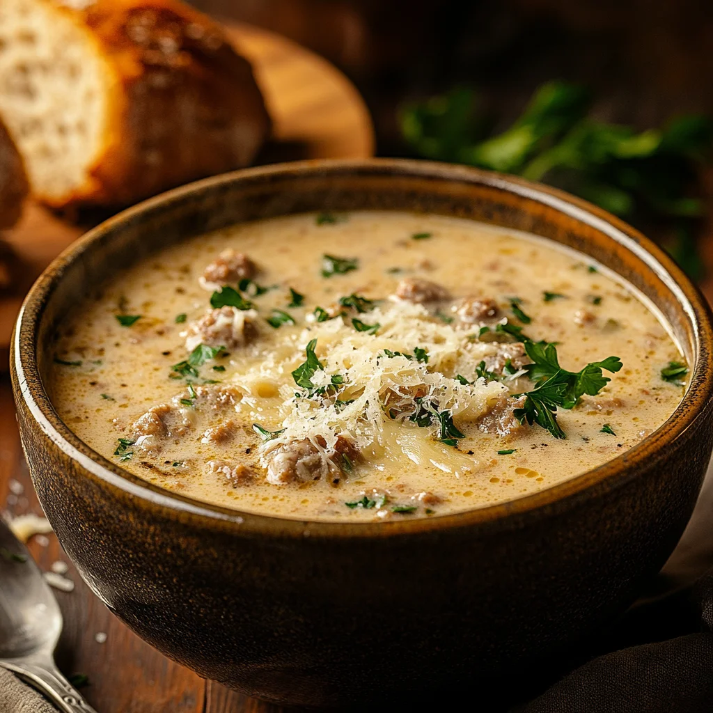 creamy parmesan italian sausage soup​