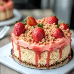 Strawberry crunch cake