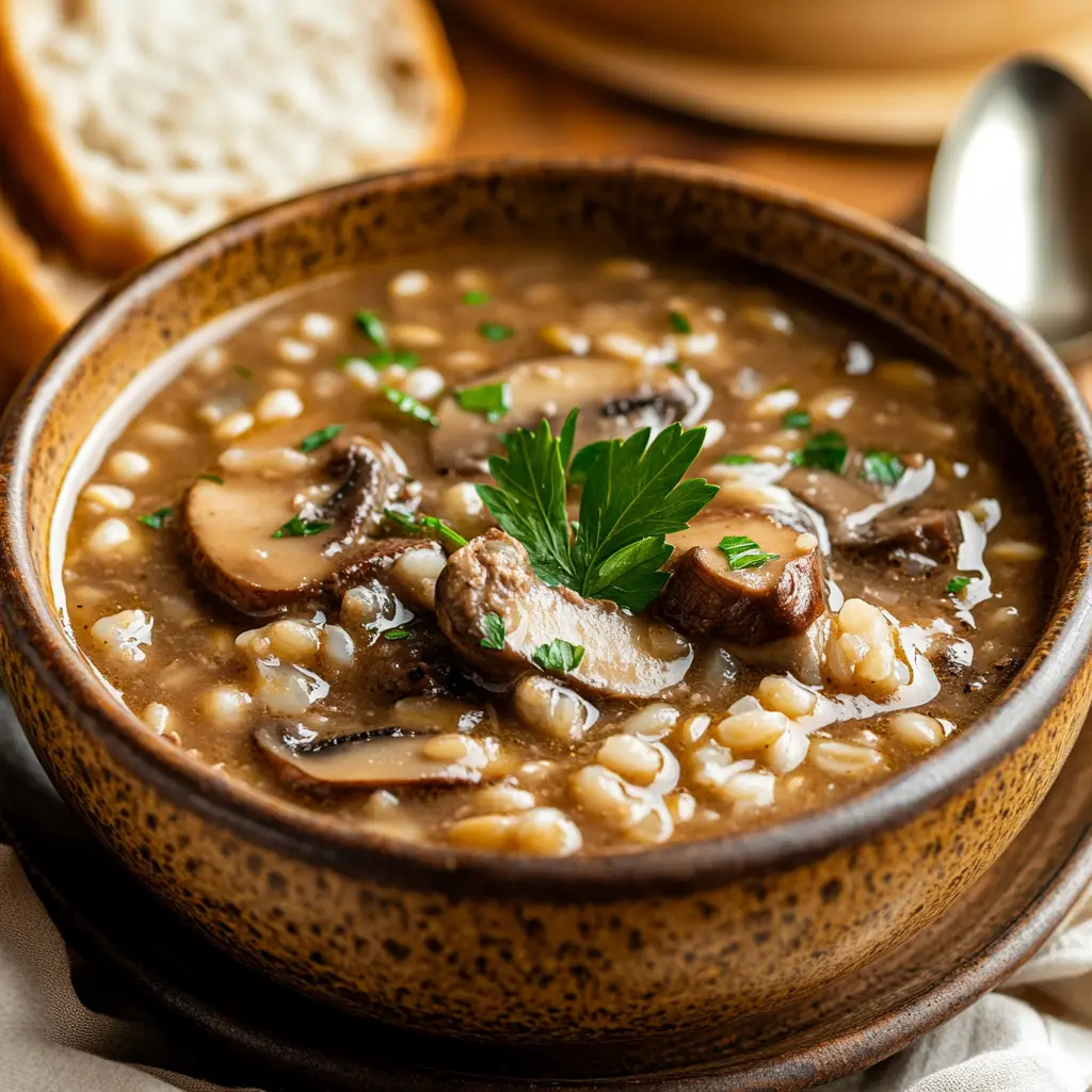 Beef Barley Mushroom Soup